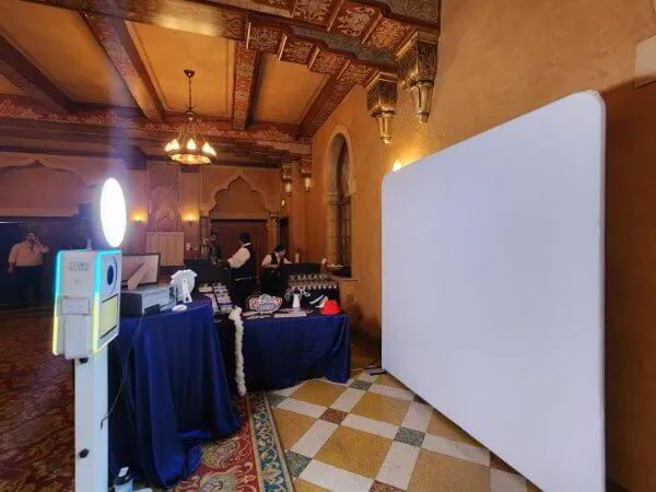 Photo booth backdrop option