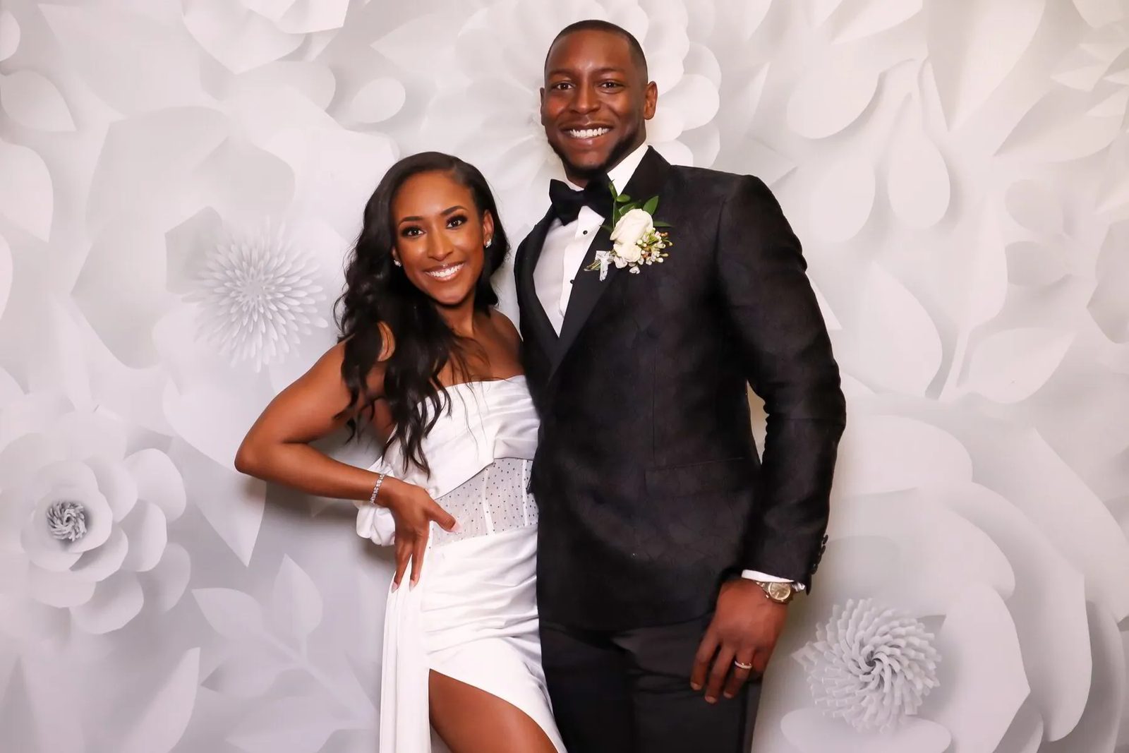 Wedding reception photo booth